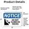 Signmission Do Not Climb On Rocks Sign With Symbol, 5 in W x Rectangle, Vinyl Decal OS-2PACK-NS-D-35-L-11105 - alternate 3